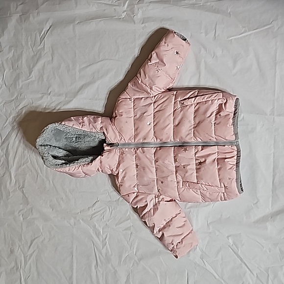 Wonder Nation Baby and Toddler Girl Size 18 Months Reversible Bubble Jacket Used - Picture 5 of 16